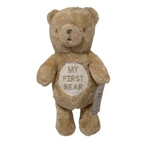 Dreamgro Baby My First Teddy Bear Rattle Lovey Plush Soft Tan Stuffed Animal NWT